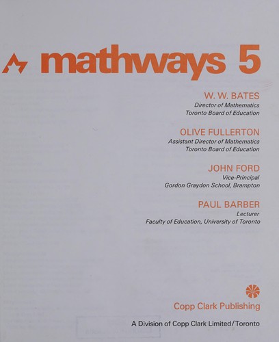 Cover for Mathways 4