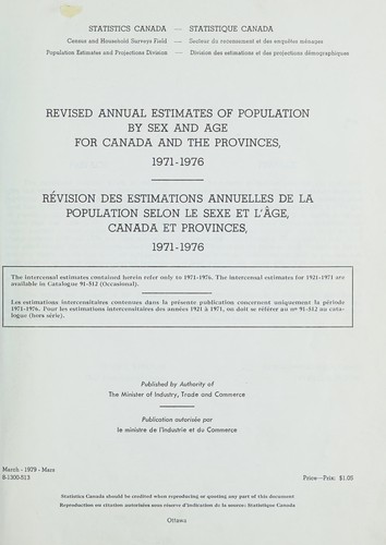 Cover for Population, 1971-1976
