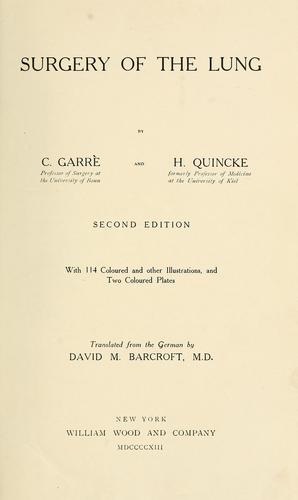Cover for Surgery of the lung