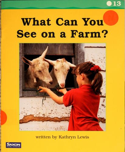 Cover for What Can You See on a Farm?