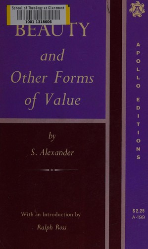 Cover for Beauty and other forms of value