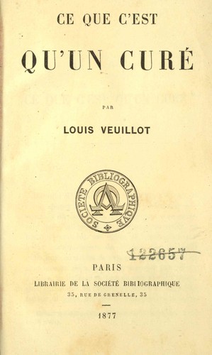 Cover for Ce que c'est qu'un curé