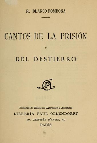 Cover for Cantos de la prisión y del destierro