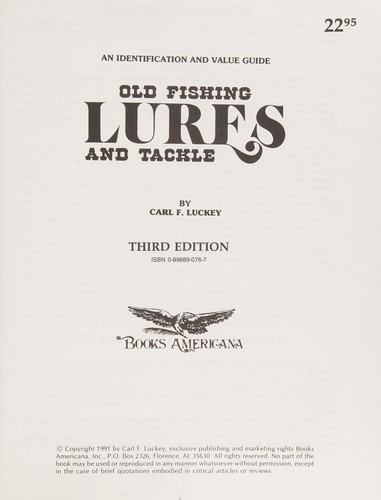 Cover for Old Fishing Lures and Tackle, Identification and Value Guide (Old Fishing Lures & Tackle)