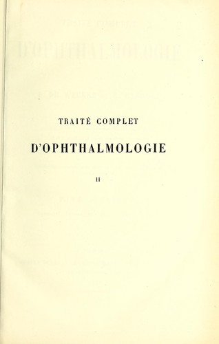 Cover for Traité complet d'ophthalmologie
