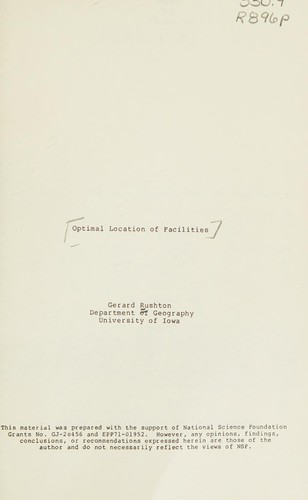 Cover for Optimal Location of Facilities