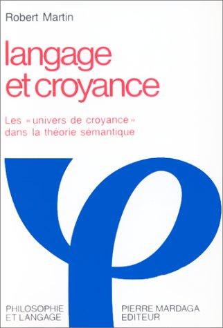 Cover for Langage et croyance