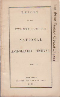Cover for Report Of The Twenty-Fourth National Anti-Slavery Festival