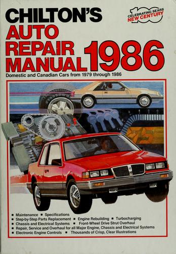 Cover for Chilton's auto repair manual, 1986