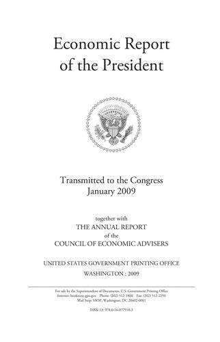 Cover for Economic Report of the President 2009