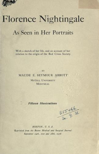 Cover for Florence Nightingale as seen in her portraits.