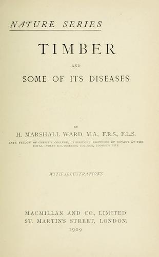 Cover for Timber and some of its diseases