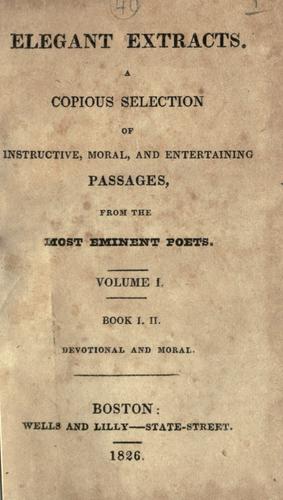 Cover for Elegant extracts