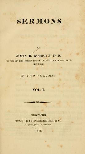 Cover for Sermons.