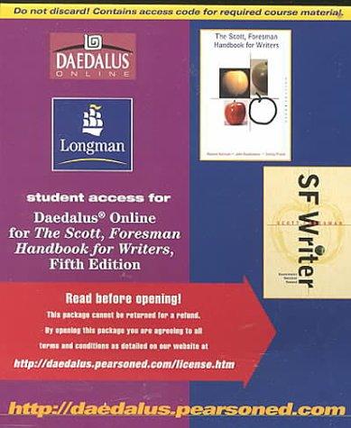 Cover for Daedalus Online for the Scott, Foresman Handbook, 5/E Pincard
