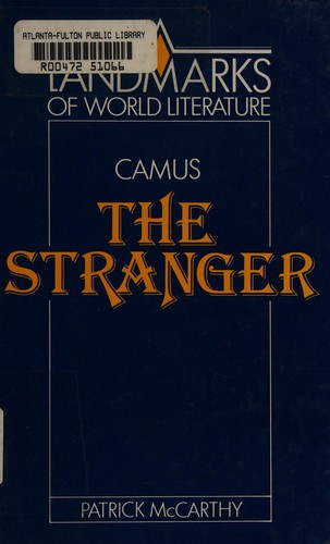 Cover for Albert Camus, The stranger