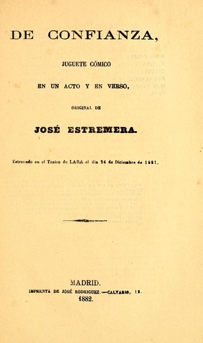 Cover for De confianza