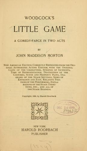 Cover for Woodcock's little game