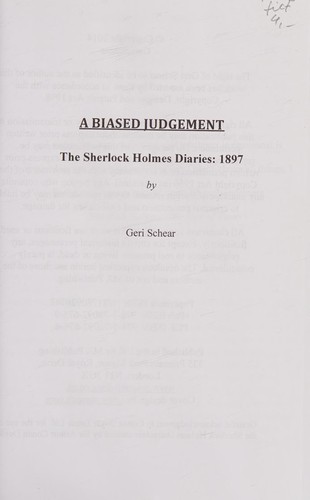 Cover for A Biased Judgement