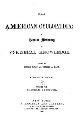 Cover for The American cyclopaedia