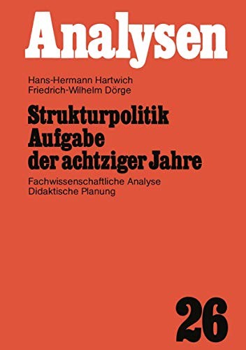 Cover for Strukturpolitik Aufgabe der Achtziger Jahre