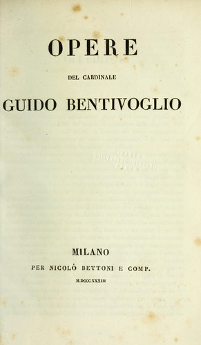 Cover for Opere