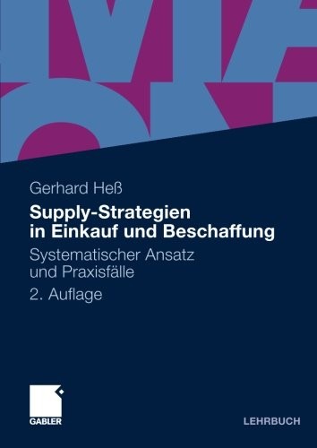 Cover for Supply-Strategien in Einkauf und Beschaffung: Systematischer Ansatz und Praxisfälle (German Edition)
