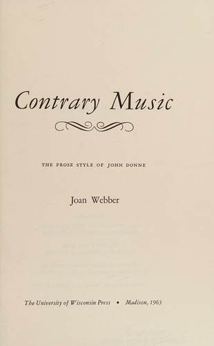 Cover for Contrary Music 