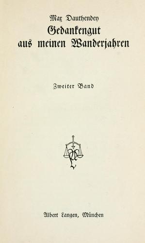 Cover for Gedankengut aus meinen Wanderjahren