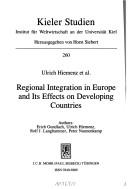 Cover for Regional integration in Europe and its effects on developing countries