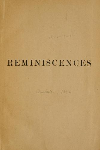 Cover for Réminiscences.