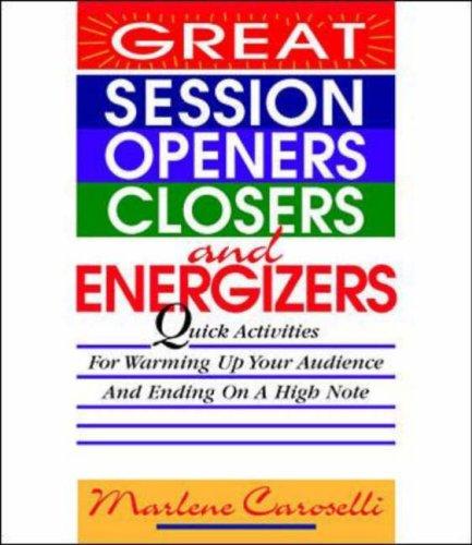 Cover for Great session openers, closers, and energizers