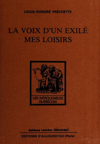 Cover for La voix d'un exilé ; Mes loisirs