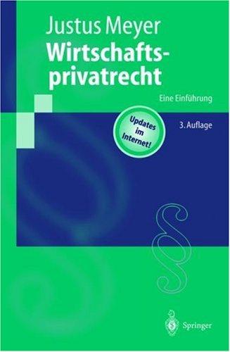 Cover for Wirtschaftsprivatrecht. Eine Einführung