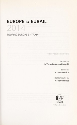 Cover for Europe by Eurail 2014