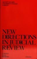 Cover for New Directions in Judicial Review