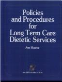 Cover for Policies and procedures for long term care dietetic services