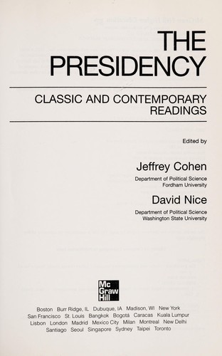 Cover for The presidency