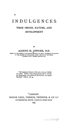 Cover for Indulgences