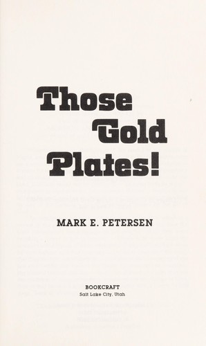Cover for Those gold plates!