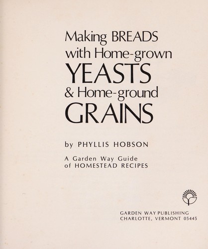 Cover for Making whole-grain breads