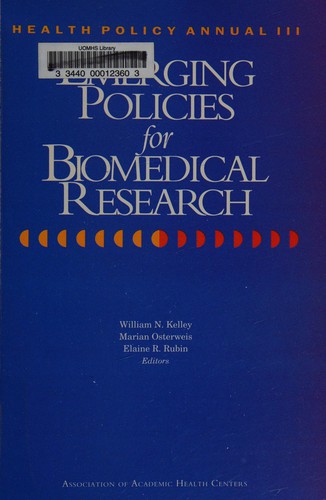 Cover for Emerging policies for biomedical research