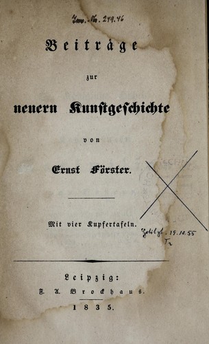 Cover for Beiträge zur neuern Kunstgeschichte