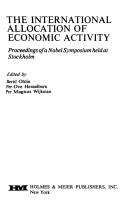 Cover for International allocation of economic activity