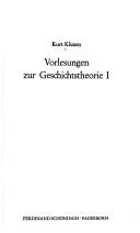 Cover for Vorlesungen zur Geschichtstheorie