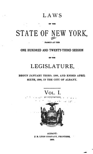 Cover for Laws of the State of New York