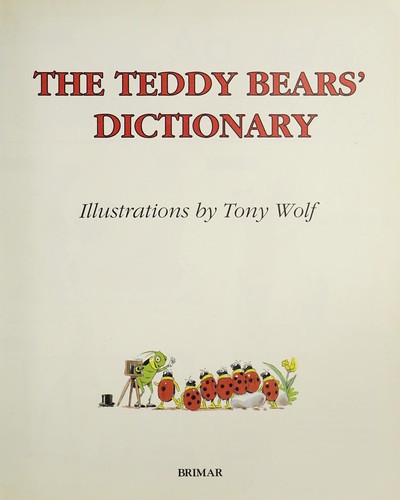 Cover for Teddy Bear's Dictionary