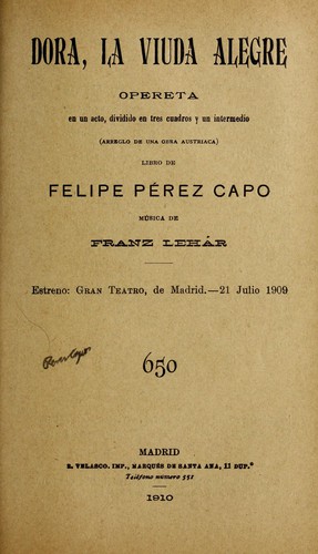 Cover for Dora, la viuda alegre