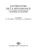 Cover for Littérature de la Renaissance