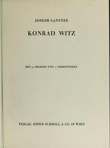 Cover for Konrad Witz